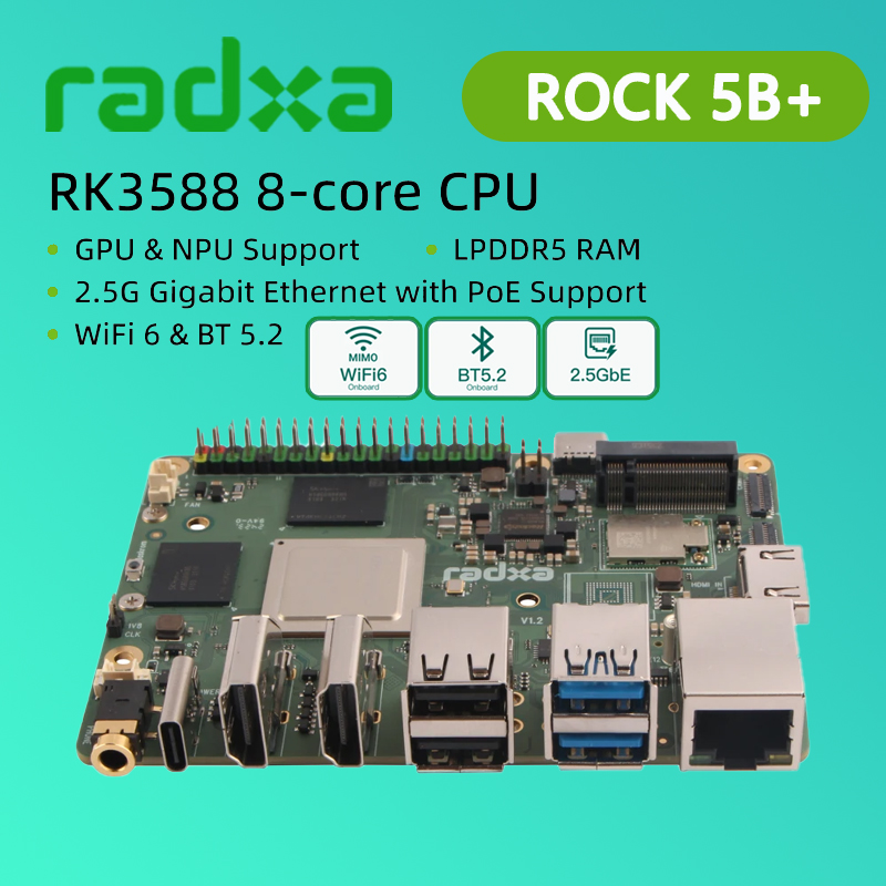 Radxa Rock 5B 16Gb - Radxa ROCK 5B+ Rockchip RK3588 CPU