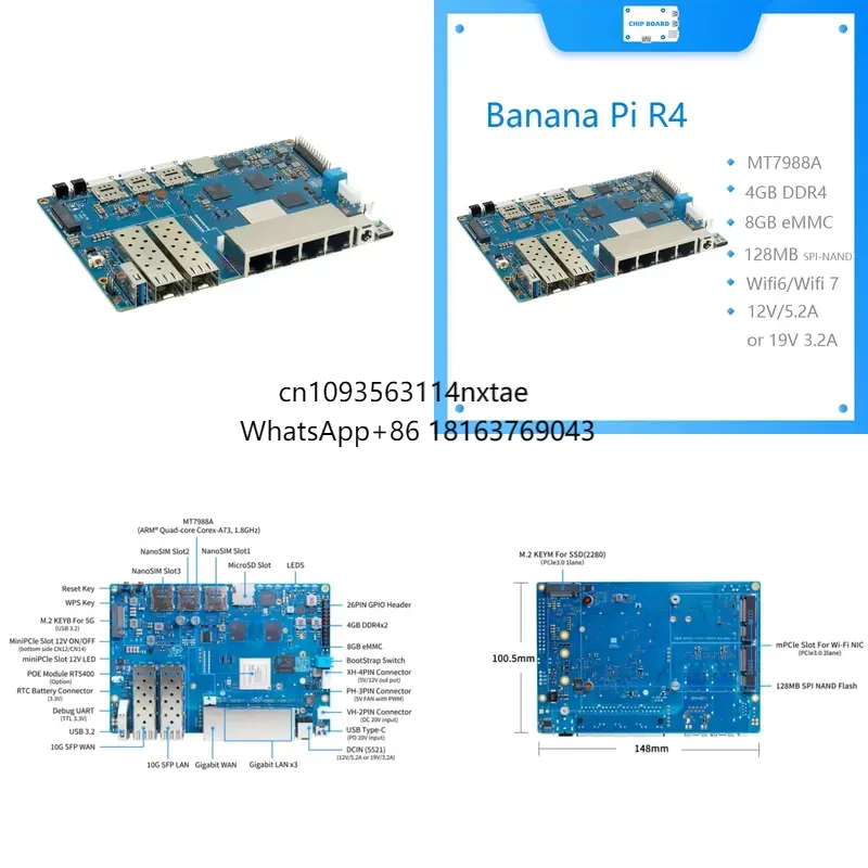 2026 Panas! Banana Pi BPI R4 W - Bananapi Bpi R4 Wifi 7 ulasan dan harga